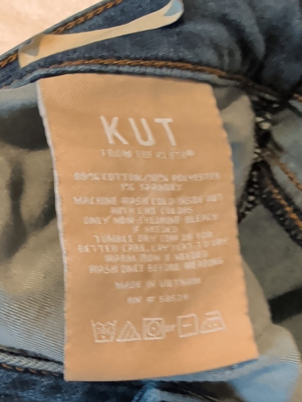 Kut from the Kloth Kelsey Fab Ab Ankle Flare Denim Jeans Dark Wash Plus - Picture 9 of 10